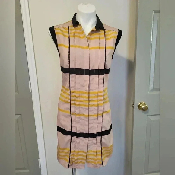 Jason Wu for Target Striped Button Down Pleated Details Shift Dress(XS) - Picture 3 of 12